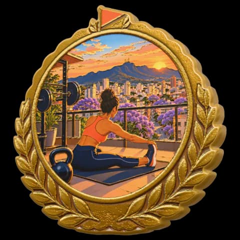 Medalha da Meta do mês, no estilo Medalha 3D