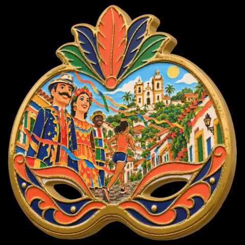 Medalha Carnaval, edição limitada, no estilo Pin